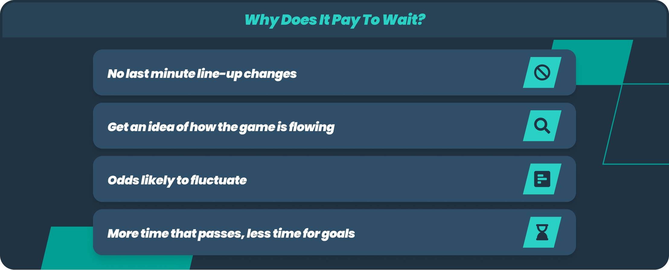 infographic on why it pays to wait